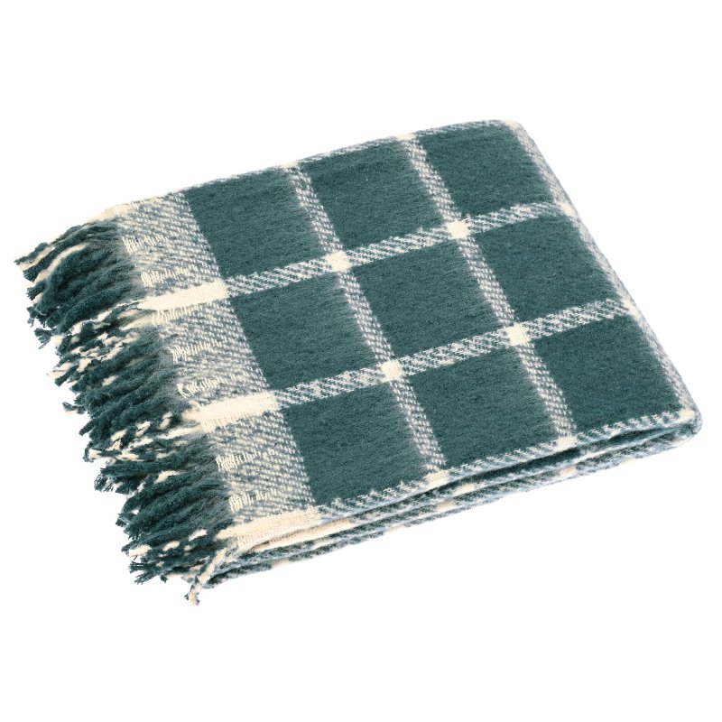 Faux Mohair Chequered Throw - MCTB - Uneeka