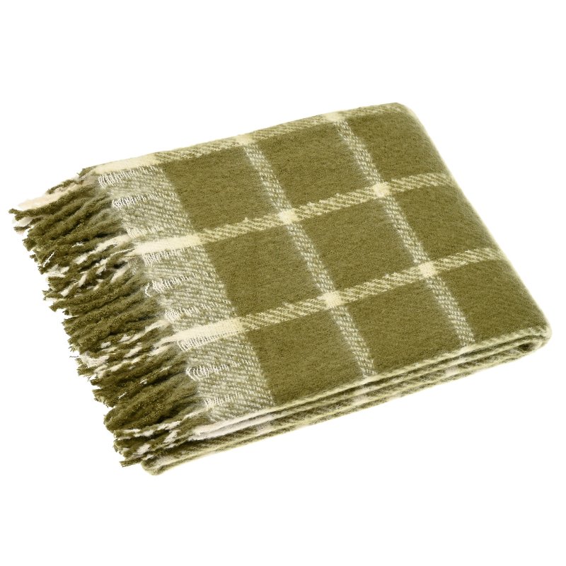 Faux Mohair Chequered Throw - MCTOL - Uneeka