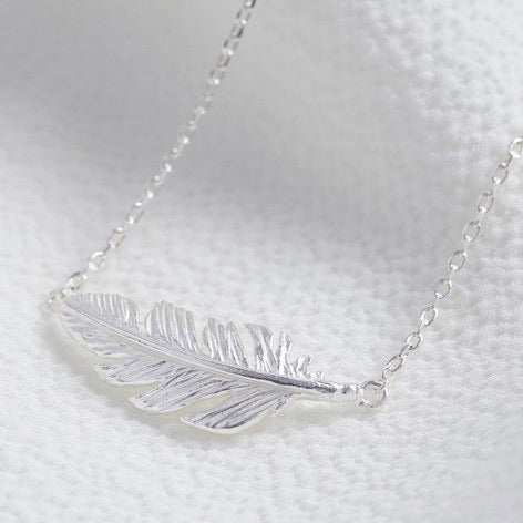 Feather Pendant Necklace - 14427 - Uneeka