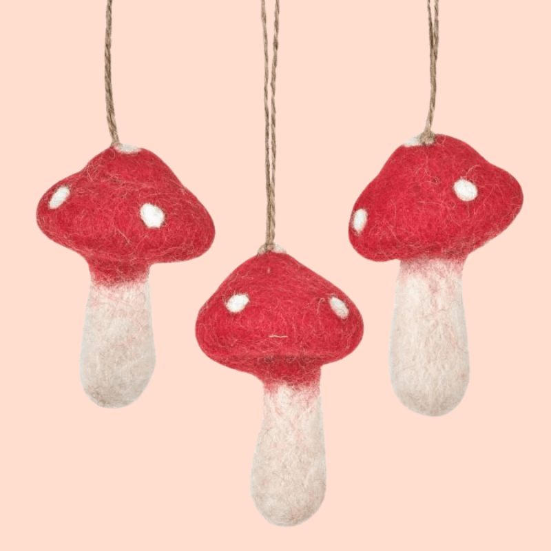 Felt Autumnal Woodland Toadstool - ANHHATS - Uneeka