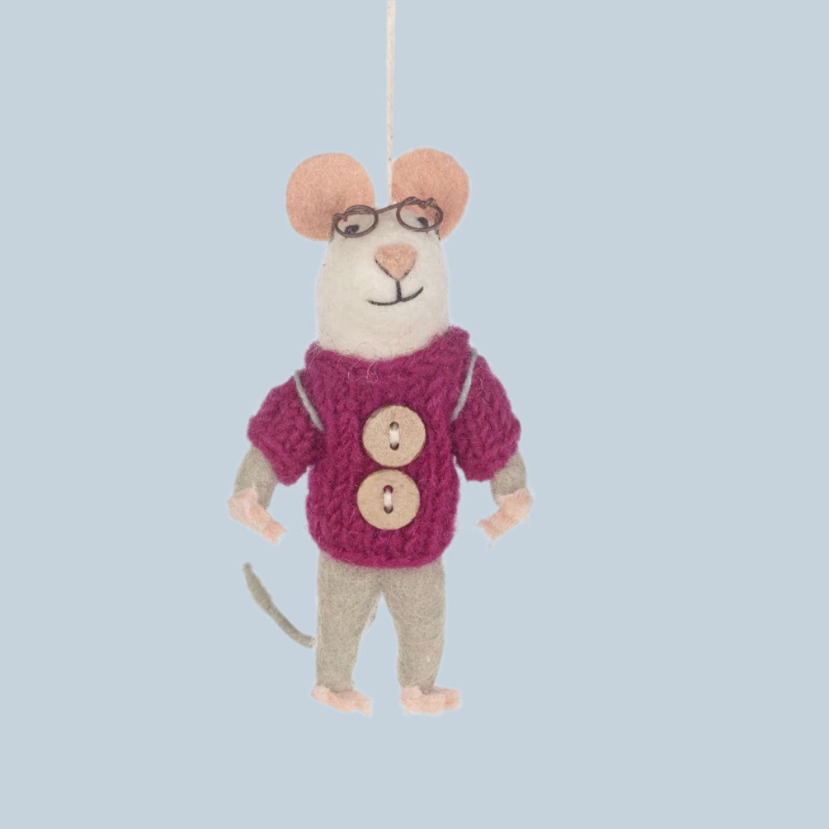 Felt Charles the Cosy Jumper Mouse - WCCHRM - Uneeka