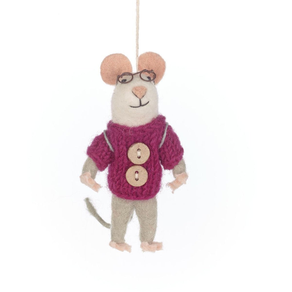 Felt Charles the Cosy Jumper Mouse - WCCHRM - Uneeka