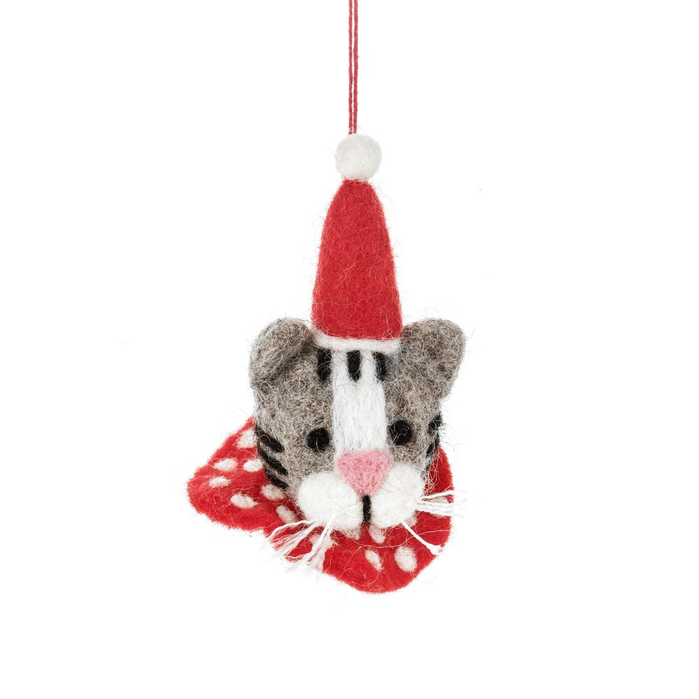 Felt Clarence the Christmas Cat - CCCLCA - Uneeka