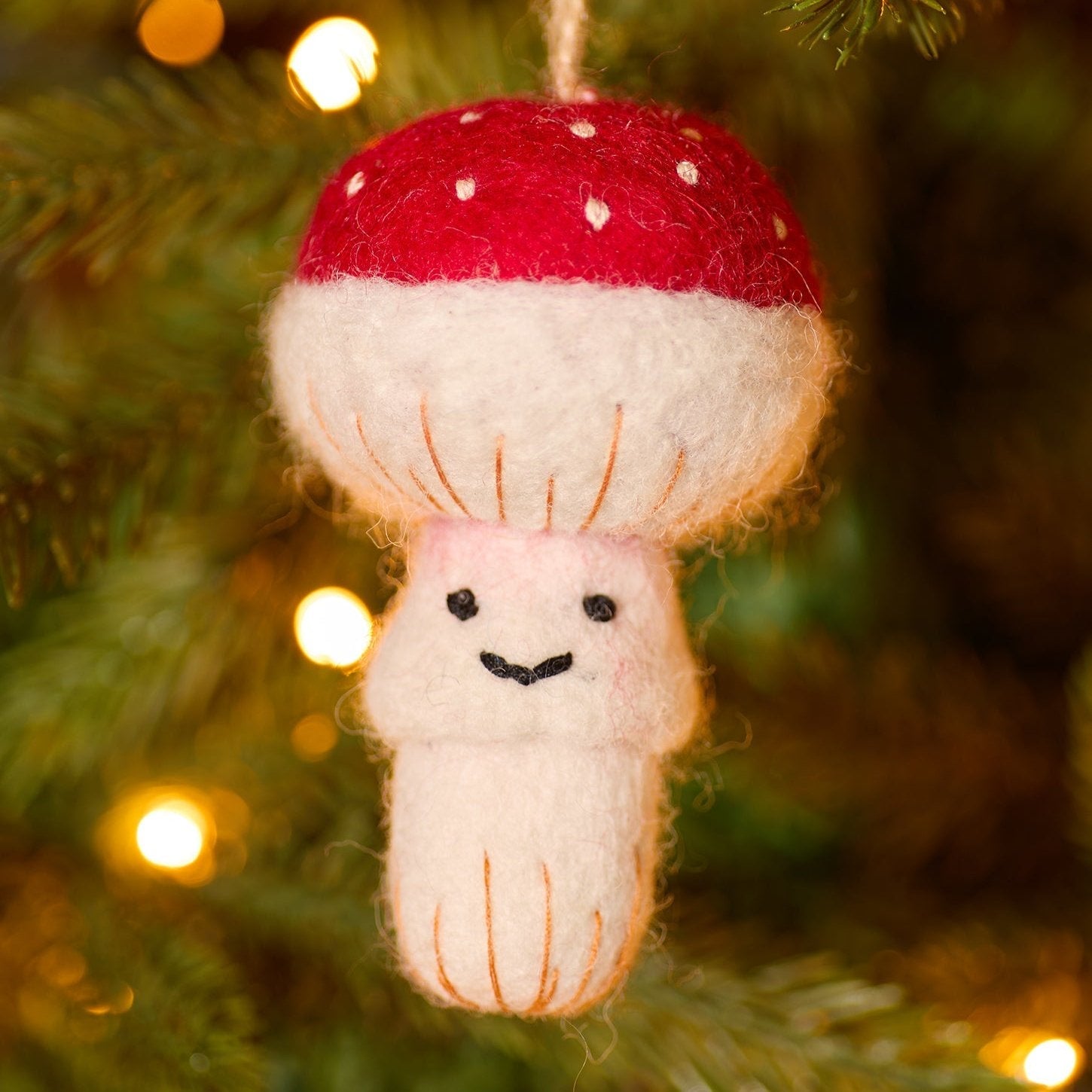 Felt Embroidered Hanging Mushroom - XM135 - Uneeka