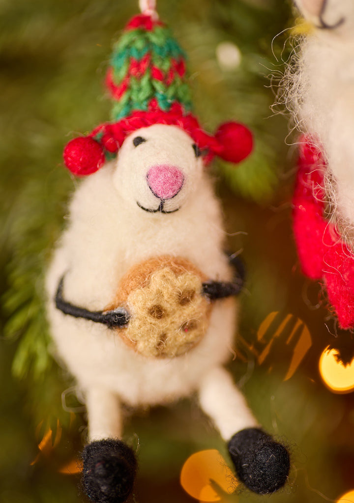 Felt Festive Christmas Sheep - XM122 - COOKIE - Uneeka