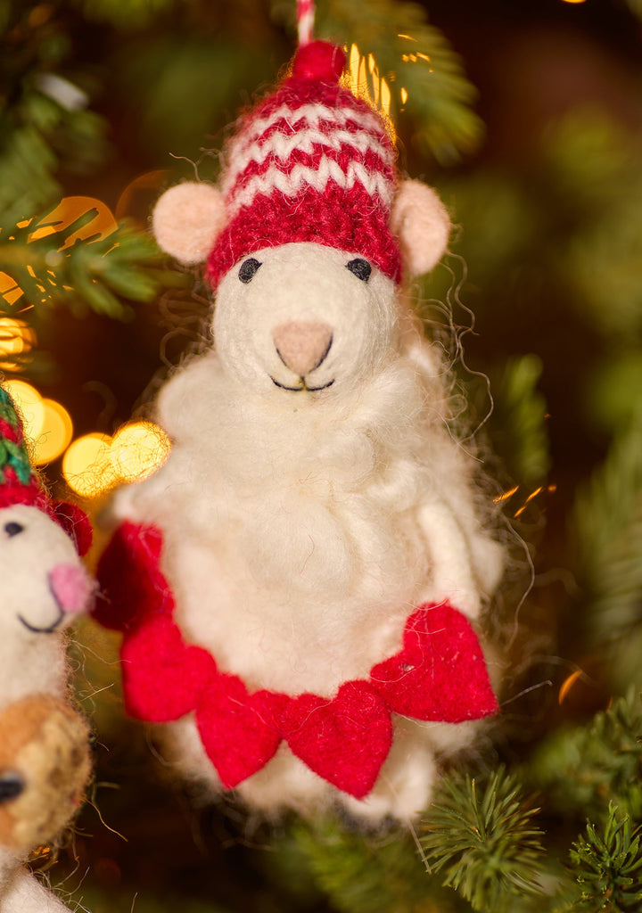 Felt Festive Christmas Sheep - XM122 - HEART - Uneeka