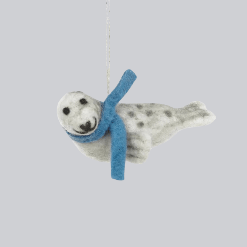 Felt Gracie the Grey Spotted Seal - SLEDTS - Uneeka