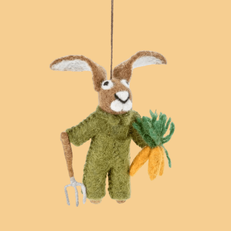 Felt Harvey the Gardening Hare - FYGORGH - Uneeka