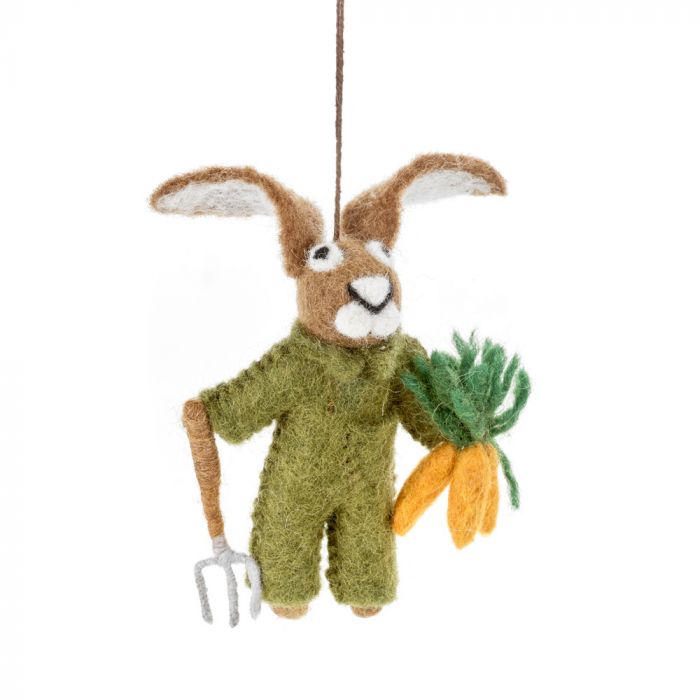 Felt Harvey the Gardening Hare - FYGORGH - Uneeka