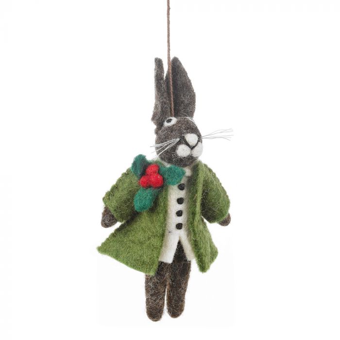 Felt Hector the Holly Adorned Hare - CCHCH - Uneeka