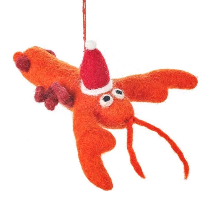 Felt Leon the Christmas Lobster - CHWFL - Uneeka