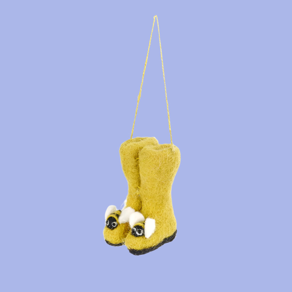 Felt Mini Bumblebee Wellington Boots - FYBBWLB - Uneeka