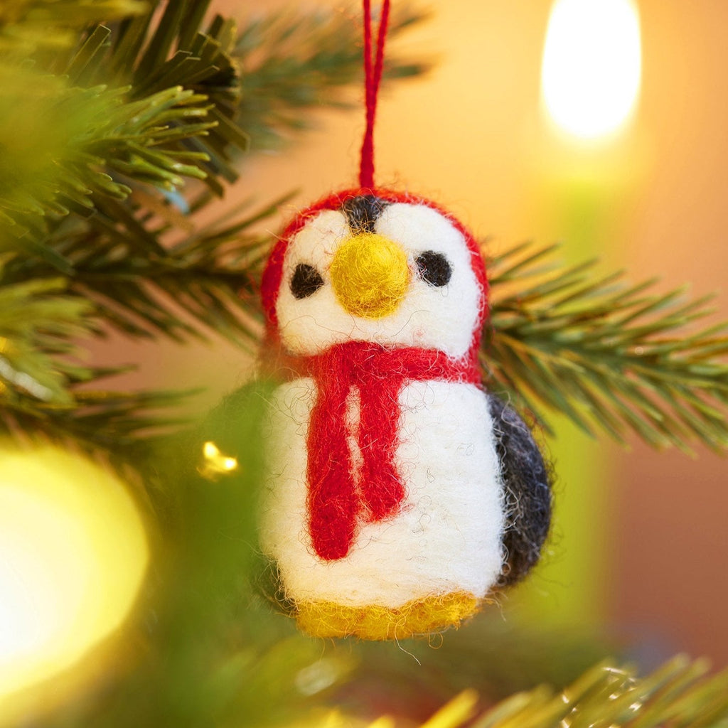 Felt Penguin Hanging Decoration - XM228 - RED - Uneeka