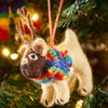 Felt Percy Pug with Festive Antlers - XM51 - Uneeka