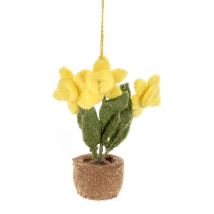 Felt Pot Of Flowers - FYPOTFL - Daffodil - Uneeka