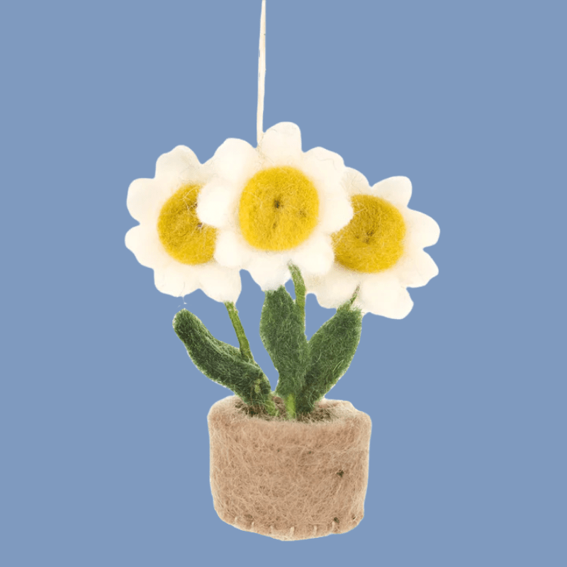 Felt Pot Of Flowers - FYPOTFL - DAISY - Uneeka