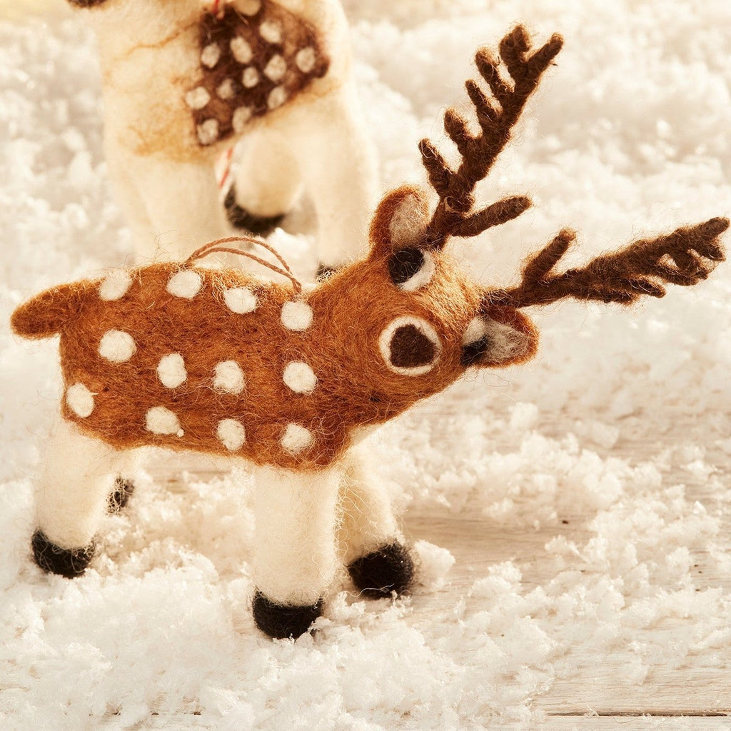 Felt Reindeer with Antlers - XM372 - Uneeka