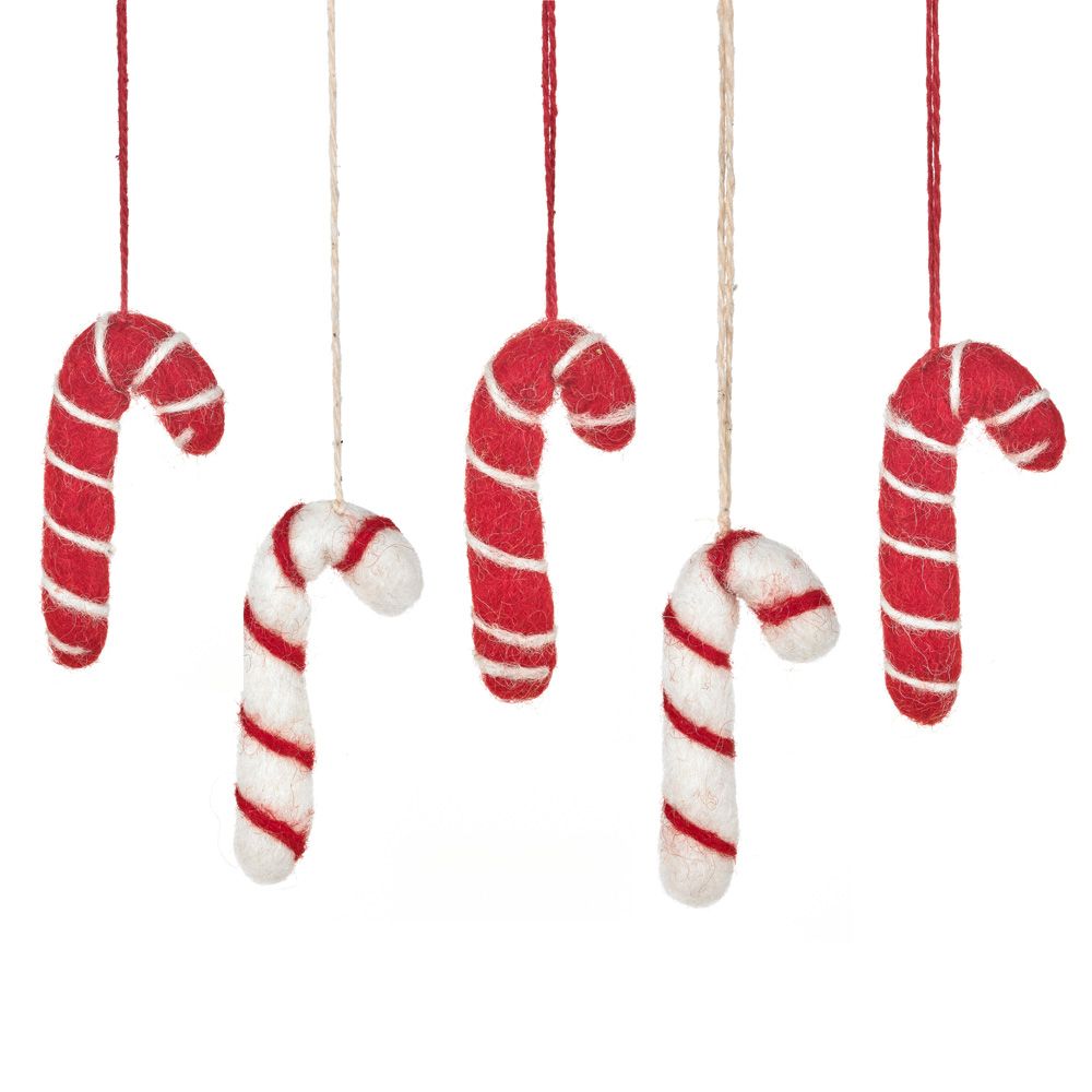 Felt Striped Candy Cane - CHCCS - Uneeka