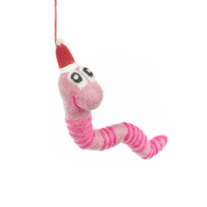 Felt Walter the Festive Worm - FYWRTWO - Uneeka