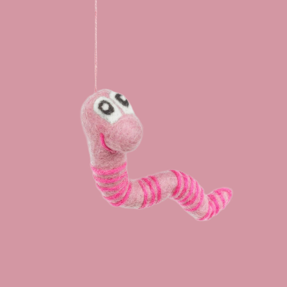 Felt Wallace the Wiggly Worm - FYWODW - Uneeka