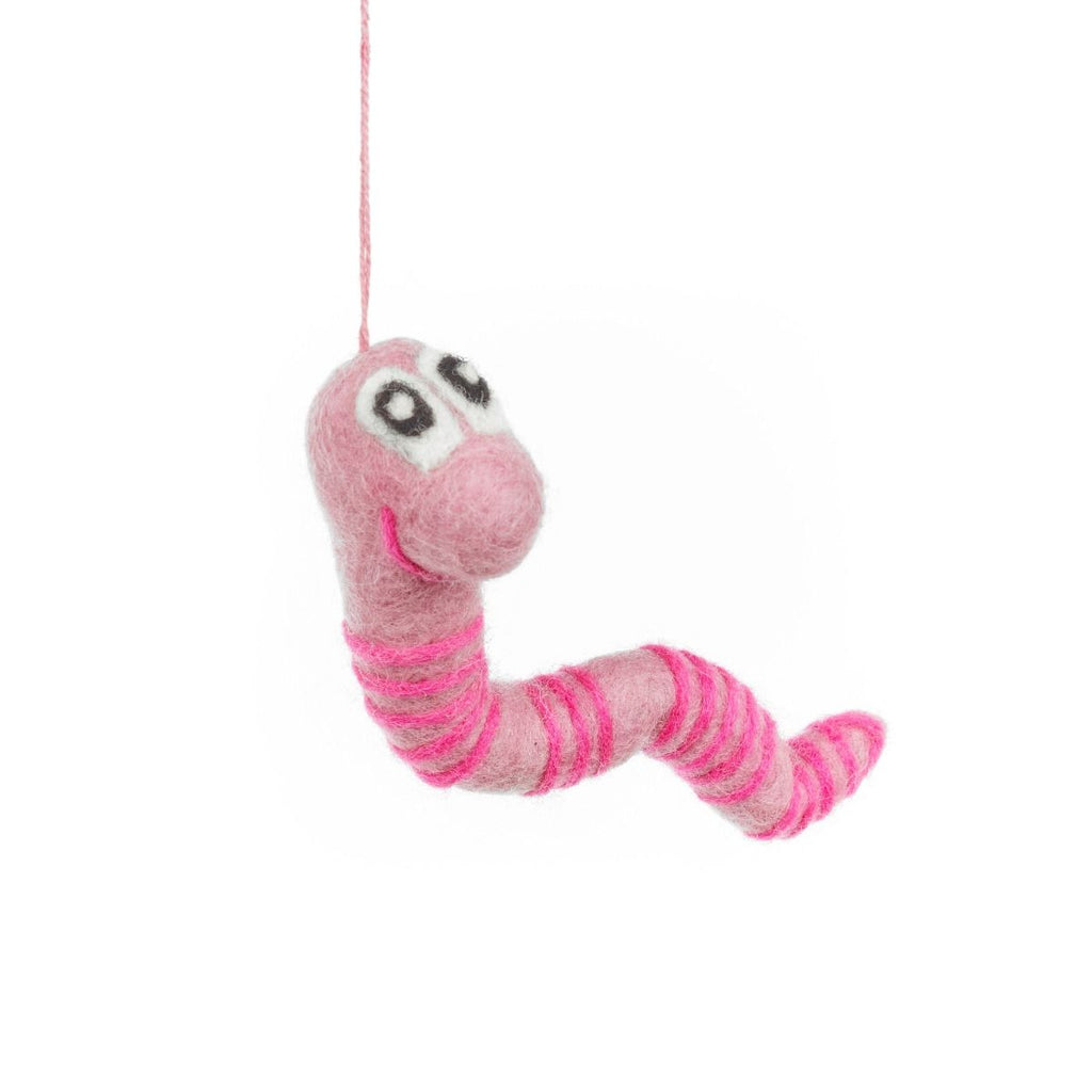 Felt Winston the Wiggly Worm - FYWODW - Uneeka