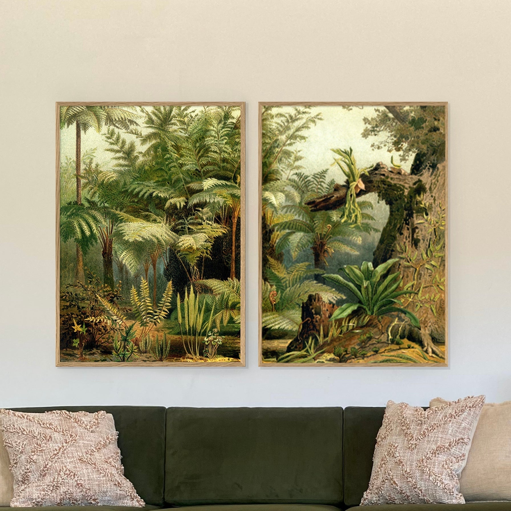 Fern Jungle Framed Art Print (LEFT) - OFG 50x70 2926L - Uneeka