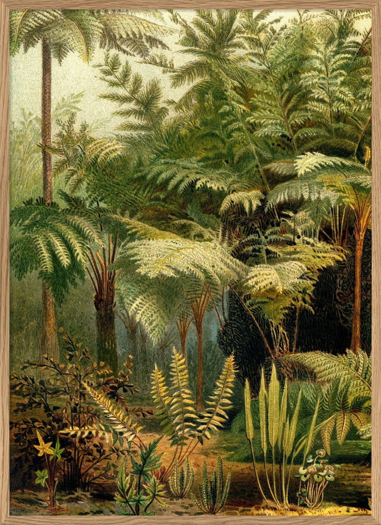 Fern Jungle Framed Art Print (LEFT) - OFG 50x70 2926L - Uneeka