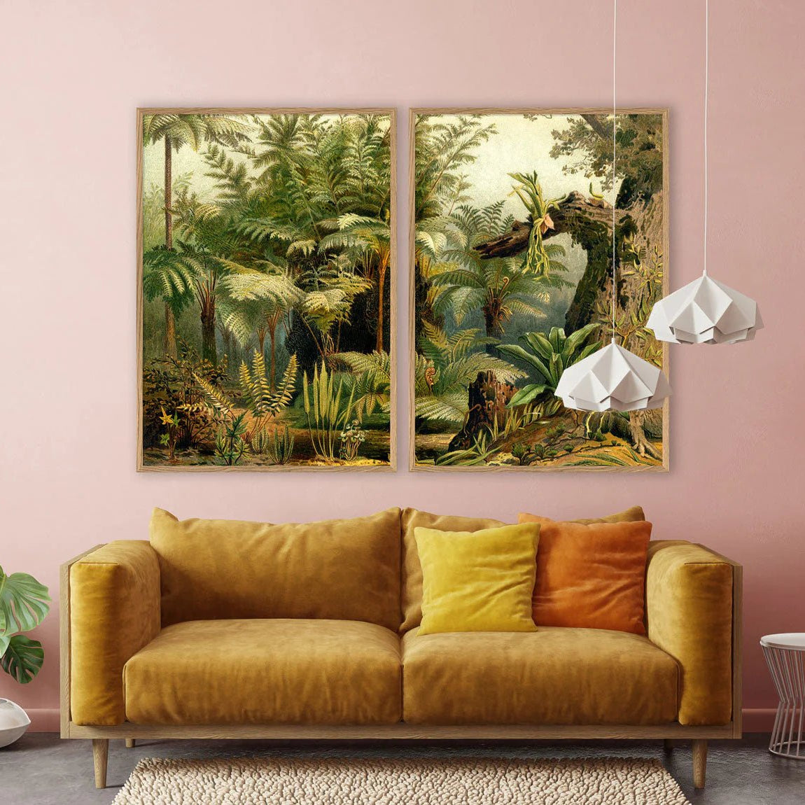 Fern Jungle Framed Art Print (RIGHT) - OFG 50x70 2926R - Uneeka