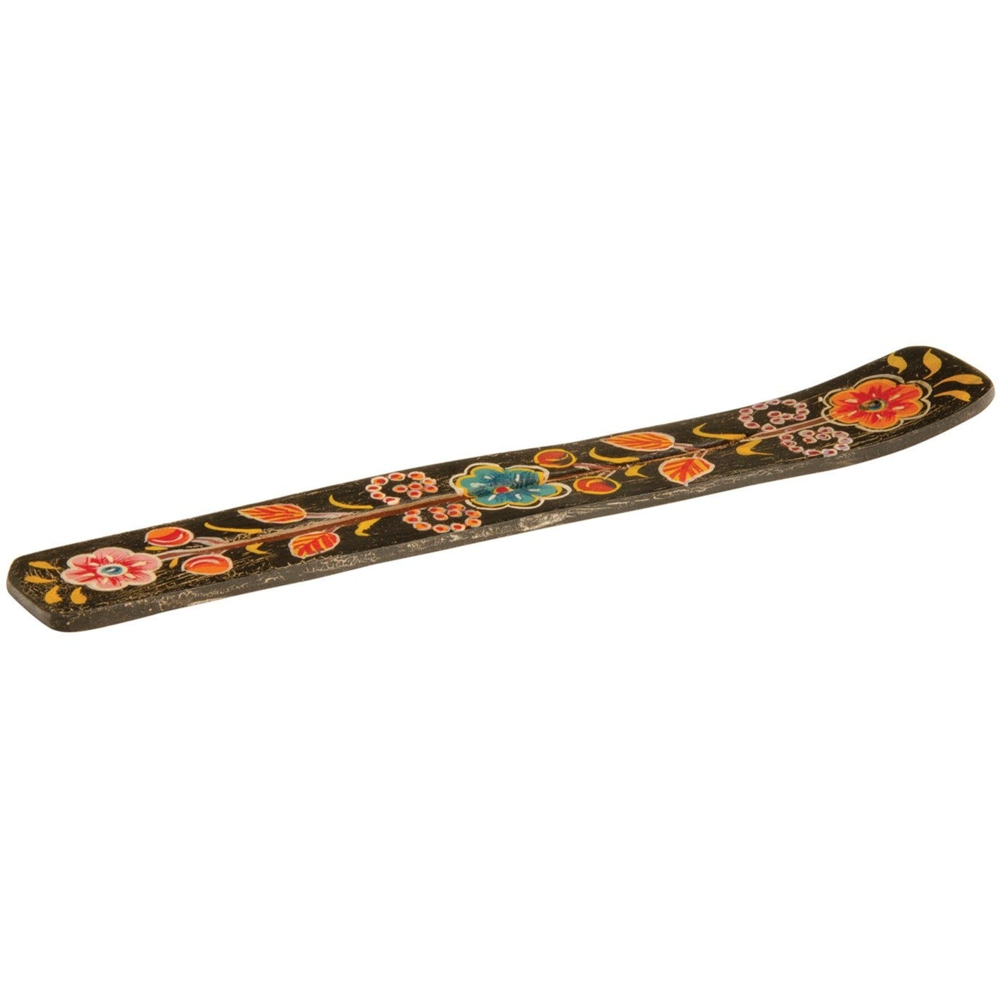 Floral Hand Painted Wooden Incense Holder - IH25 - B - Uneeka