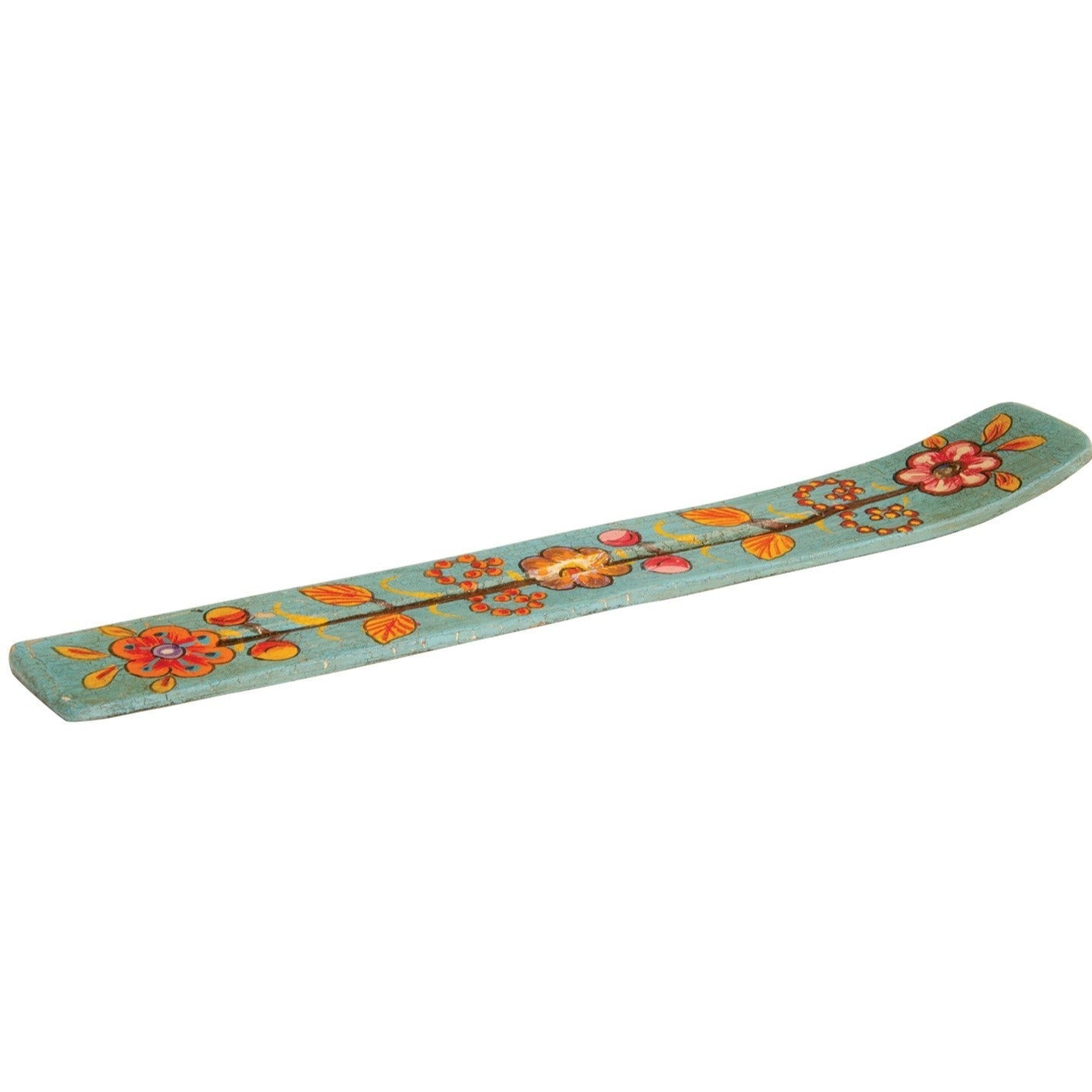 Floral Hand Painted Wooden Incense Holder - IH25 - T - Uneeka