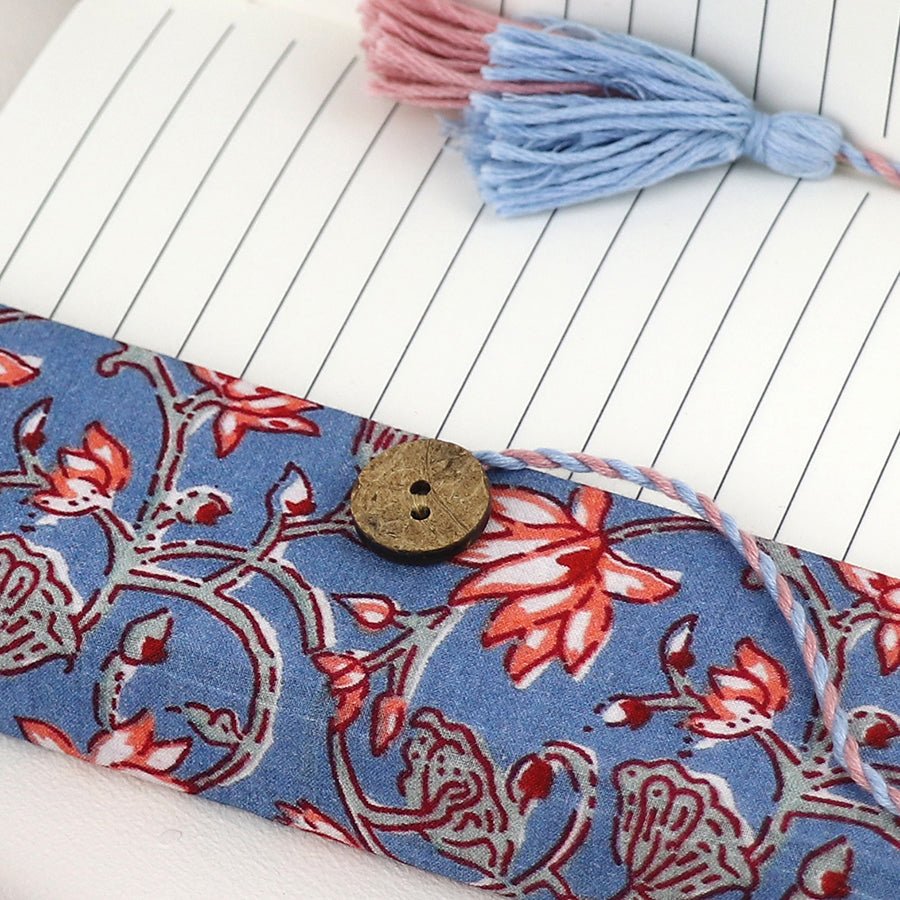 Floral Print Cotton Bound Notebook - 85006 - SMALL - Uneeka