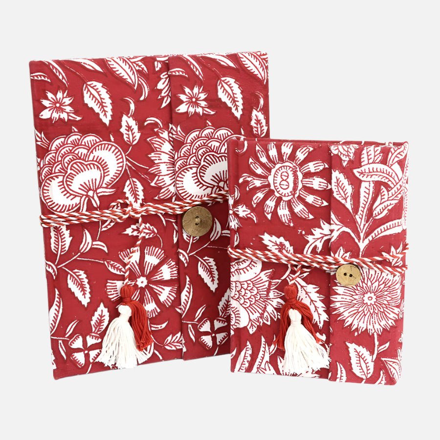 Floral Print Cotton Bound Notebook - 85007 - SMALL - Uneeka