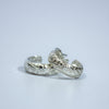 Floral Sterling Silver Hoop Studs - Mini Floral Hoops - Uneeka