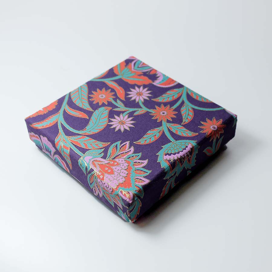 Floral Twist Jewellery Box - GBX 4011 - SMALLPURPLE - Uneeka