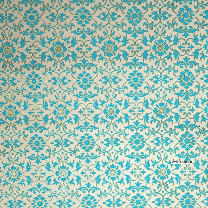 Florentine Gift Wrap - GW4010 - TURQUOISE - Uneeka