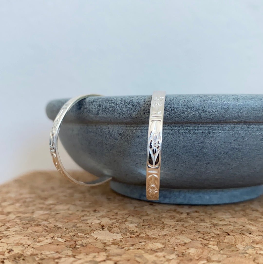 Flower Print Hoops - FLOWER - PRINT - HOOP - Uneeka