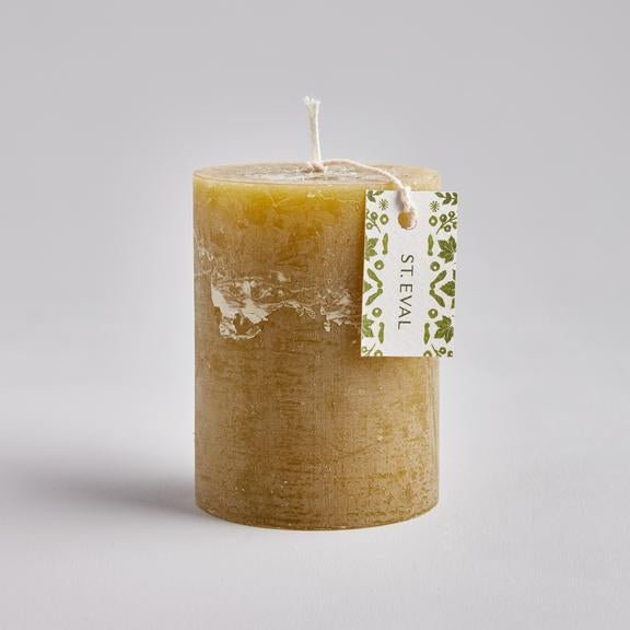 Folk Moss Pillar Candle - F00995 - Uneeka