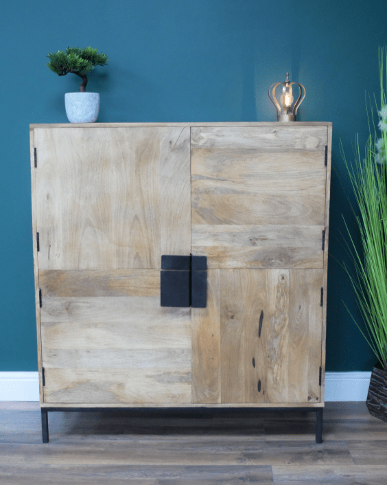 Four Door Mango Wood Cabinet - 8102 - Uneeka