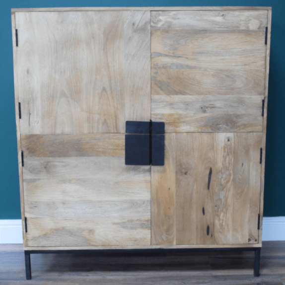 Four Door Mango Wood Cabinet - 8102 - Uneeka