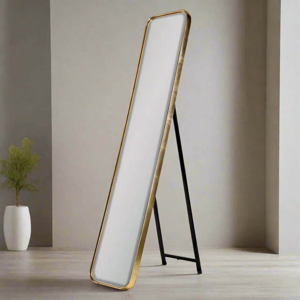 Free Standing Curved Edge Cheval Dressing Mirror - M385 - Uneeka