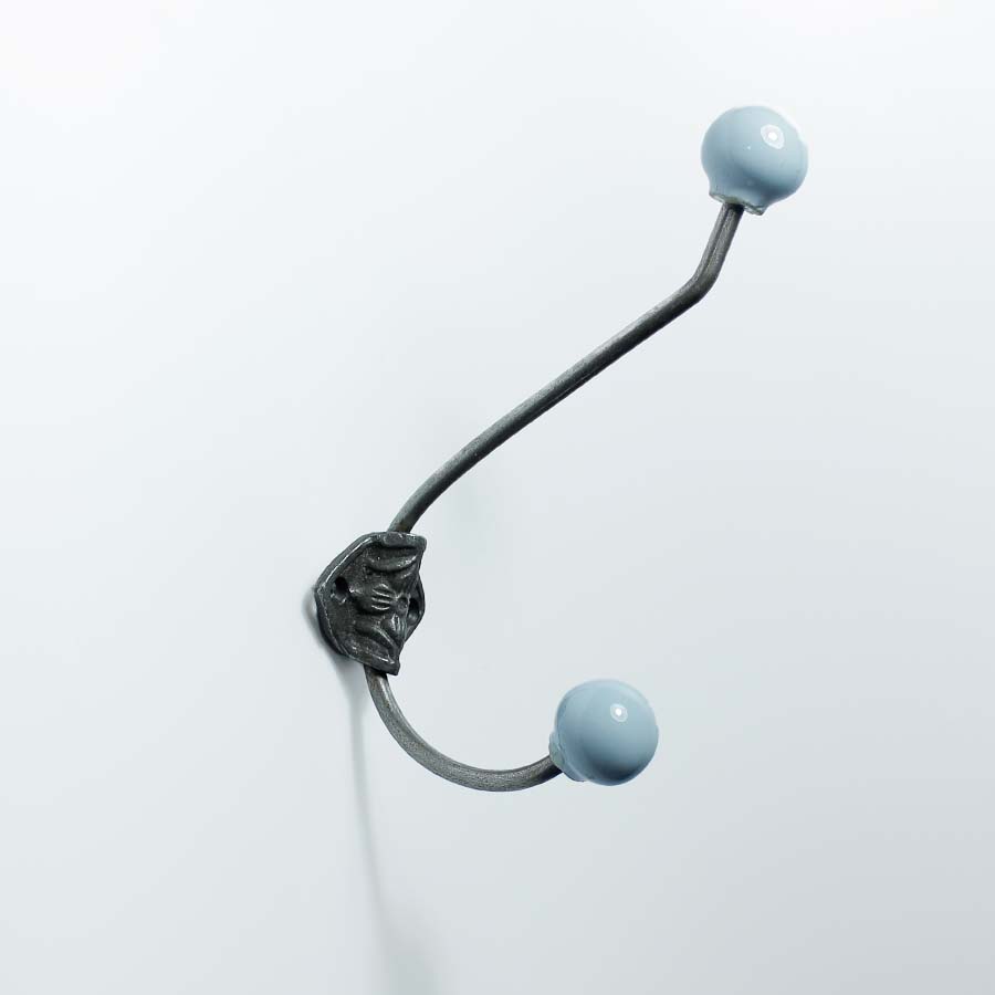 French Rosette Hat & Coat Hook with Ceramic Balls - 49.336DEB.AIC.215 - Uneeka