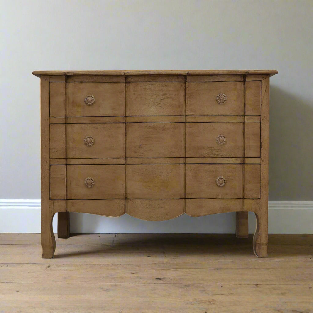 French Style Light Chest of 3 Drawers - M2165 - Uneeka