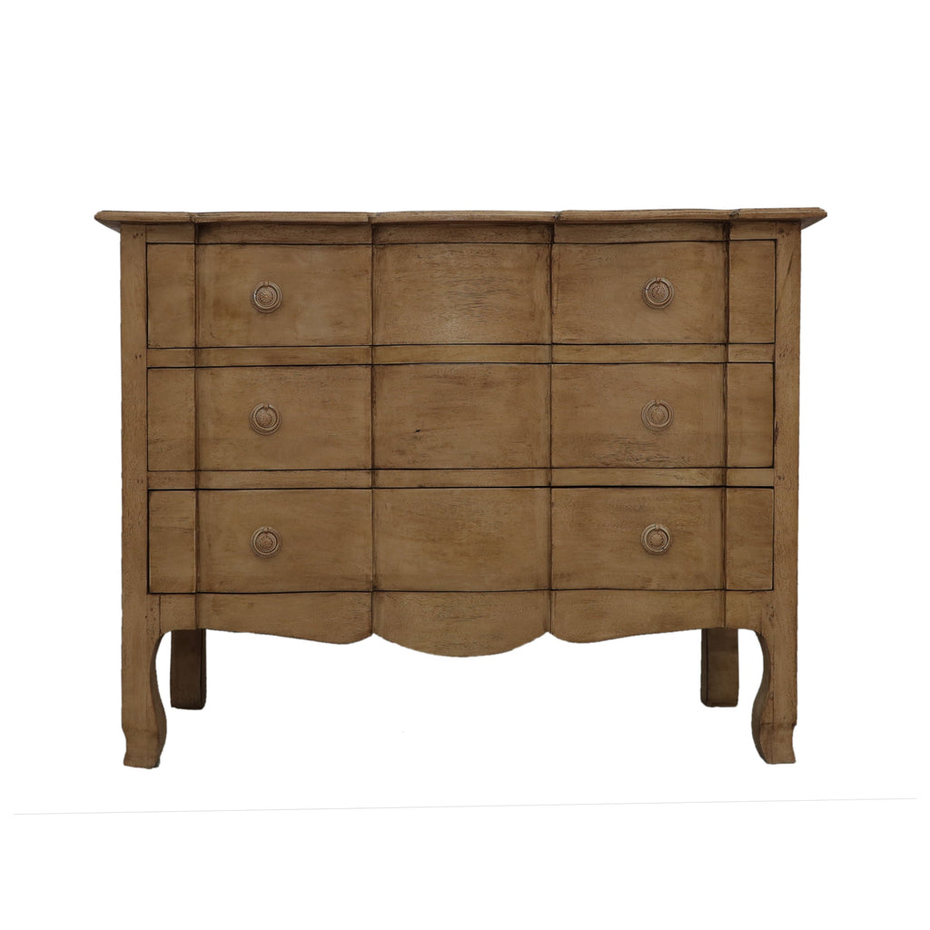 French Style Light Chest of 3 Drawers - M2165 - Uneeka