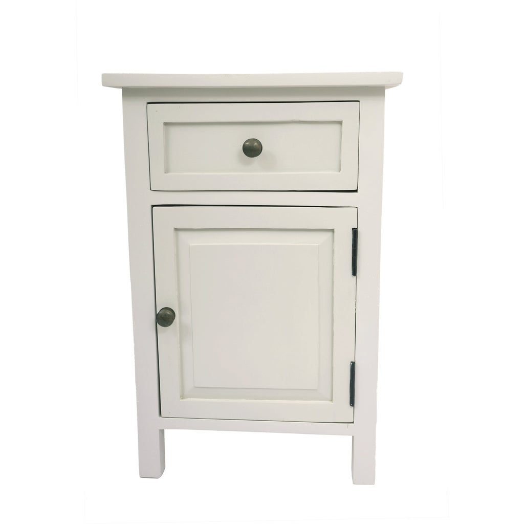 French Style Light Grey Bedside Table - M1655 - Uneeka