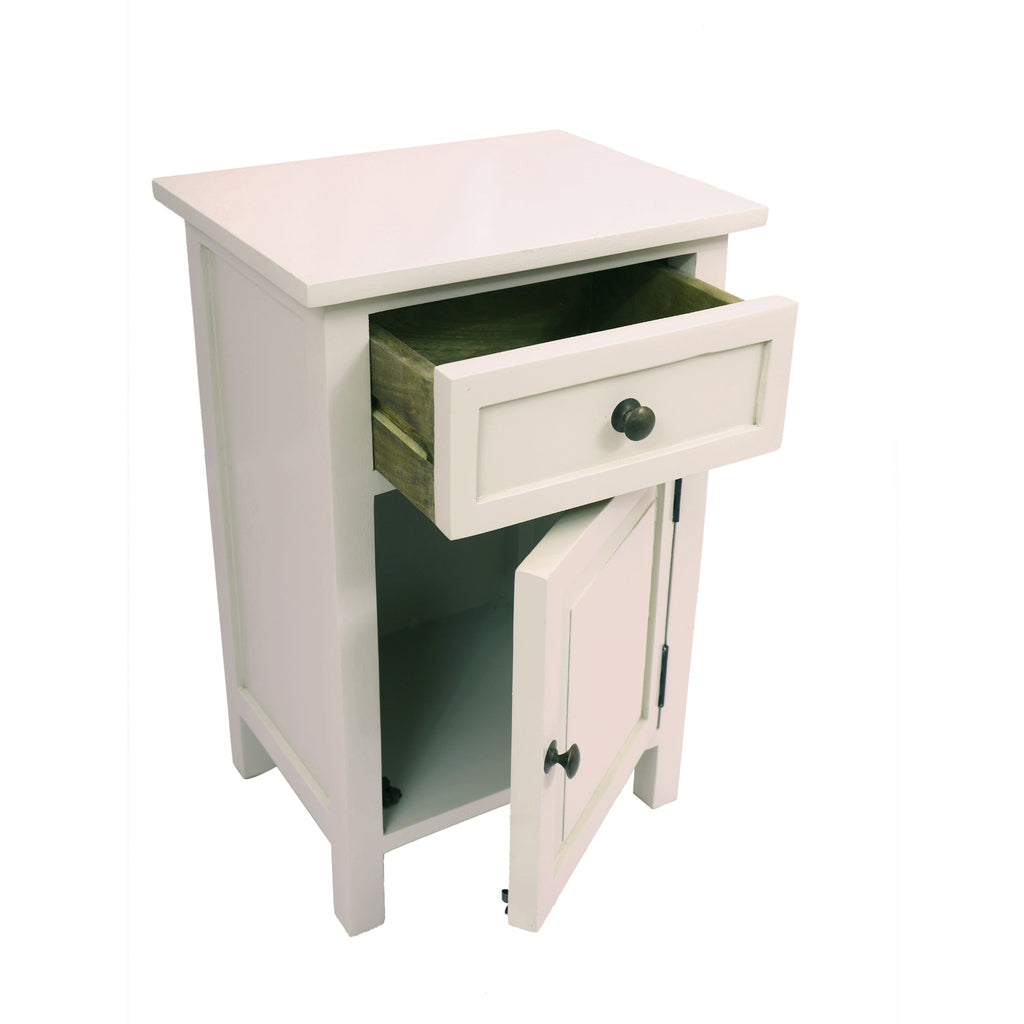 French Style Light Grey Bedside Table - M1655 - Uneeka