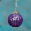 Frosted Recycled Glass Striped Bauble - XM502 - PURPLE - Uneeka