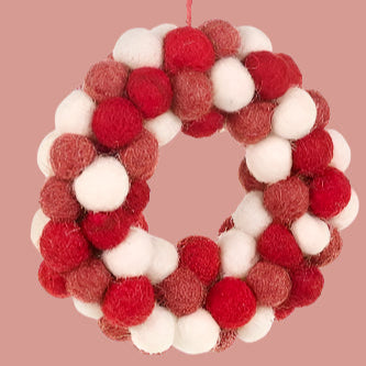 Funky Felt Hanging Wreath - CHMNIW - 2 - Uneeka