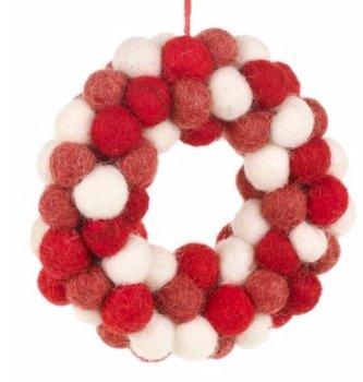 Funky Felt Hanging Wreath - CHMNIW - 2 - Uneeka