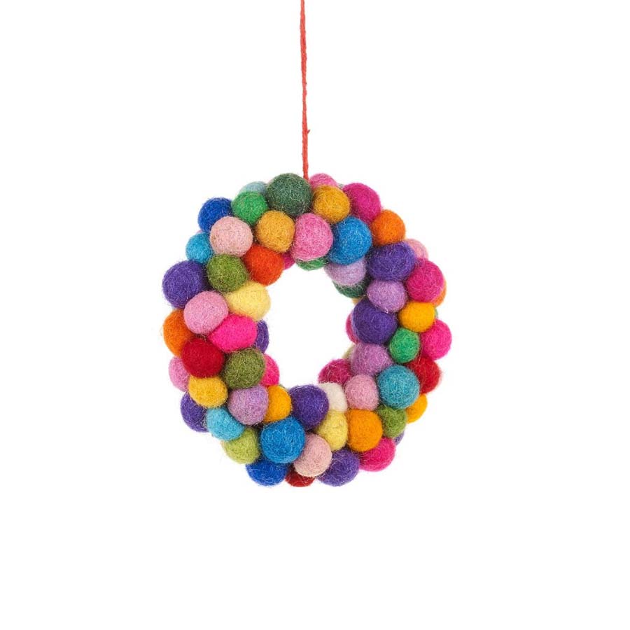 Funky Felt Hanging Wreath - CHMNIW - 3 - Uneeka