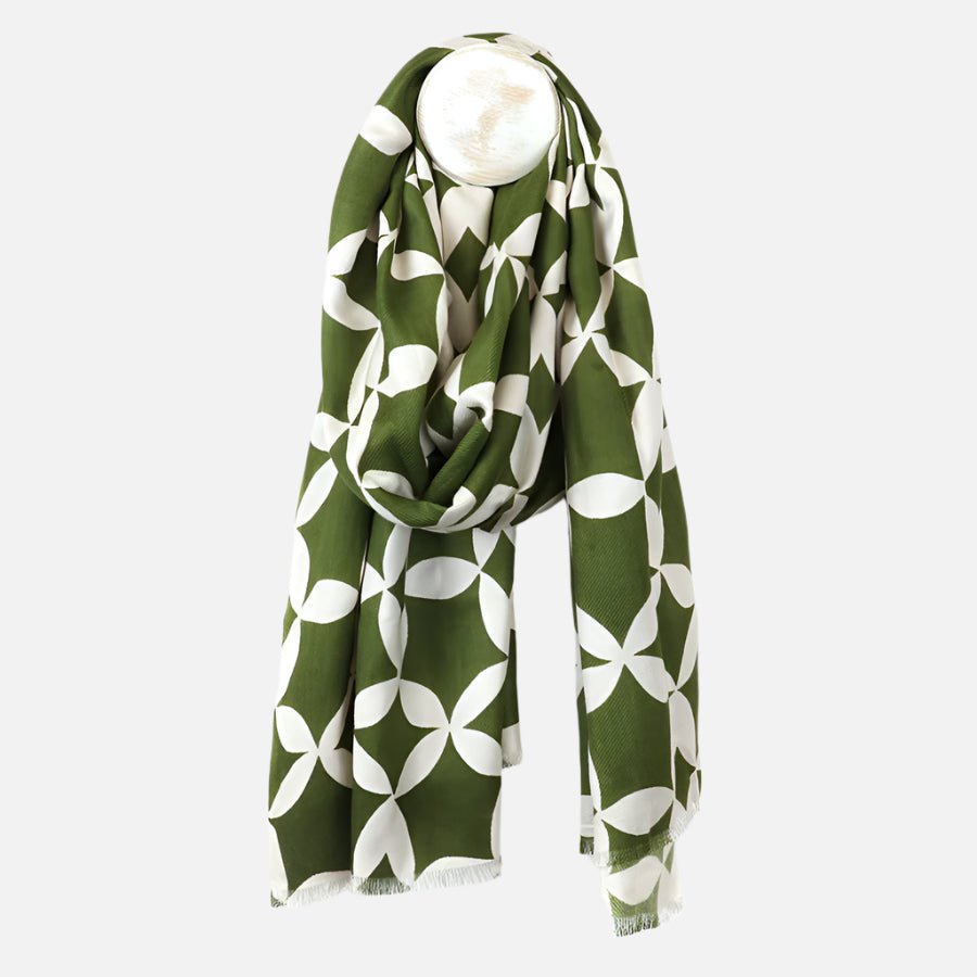 Geometric Print Bamboo Scarf - 52897 - Uneeka